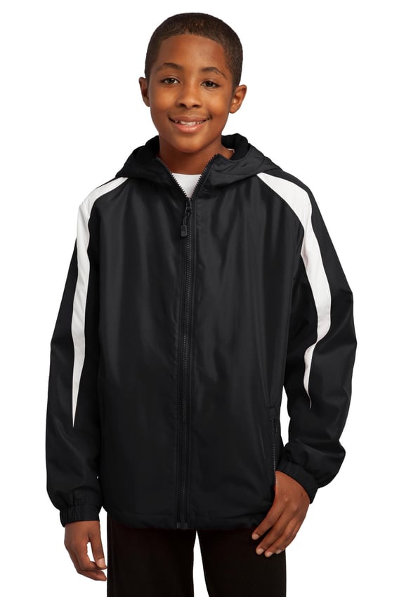Front view of Youth Fleece-Lined Colorblock Jacket