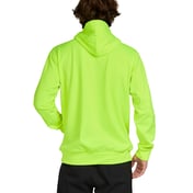 Back view of Unisex Made In USA Neon Pullover Hooded Sweatshirt