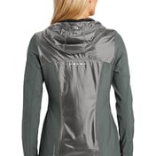 Back view of Ladies Liquid Jacket