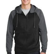Front view of Sport-Wick® Varsity Fleece Full-Zip Hooded Jacket