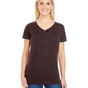 Front view of Women’s Cross Dye V-Neck T-Shirt