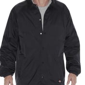 Front view of Unisex Snap Front Nylon Jacket