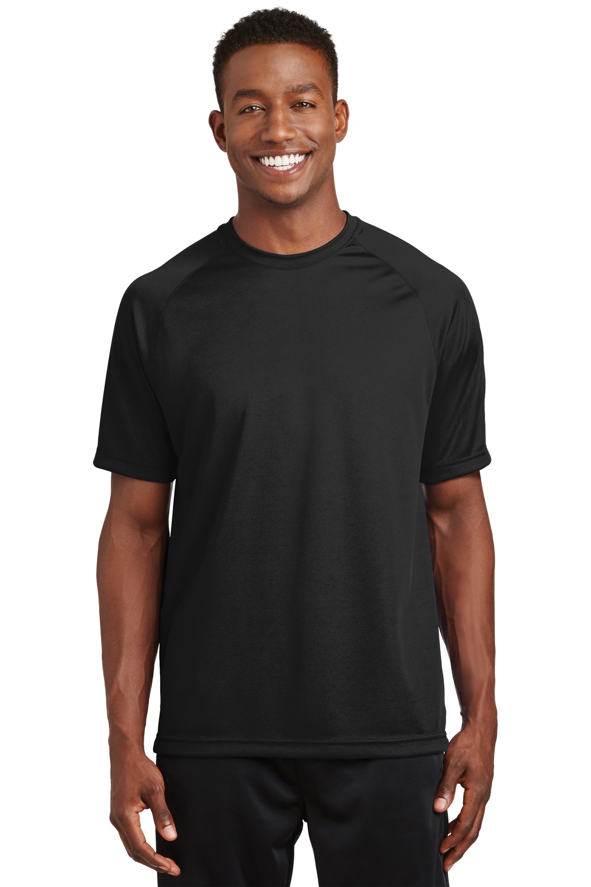 Front view of Dry Zone® Short Sleeve Raglan T-Shirt