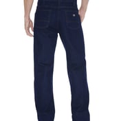 Back view of Unisex Regular Straight Fit 5-Pocket Denim Jean Pant