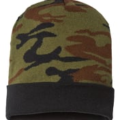 Front view of USA-Made Camo Cuffed Beanie