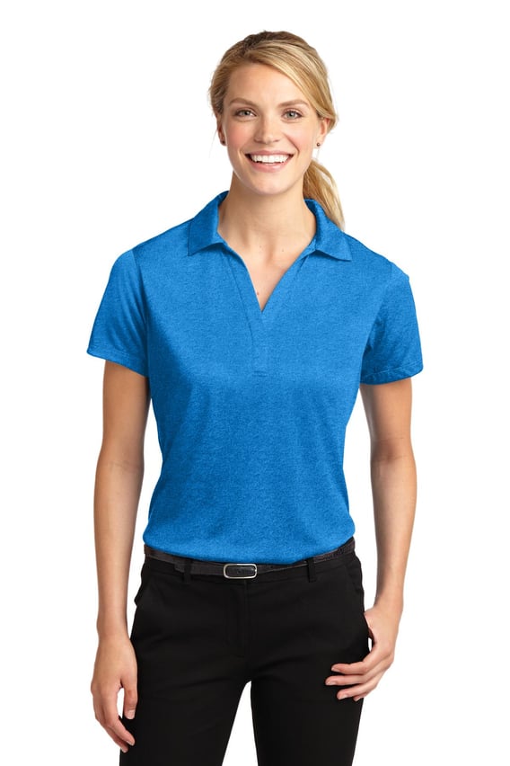 Front view of Women’s Heather Contender Polo