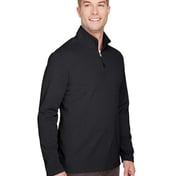 Side view of Coastal Pique Fleece Quarter-Zip Pullover