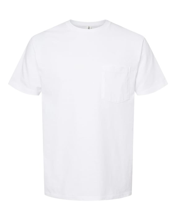 Front view of Heavyweight Jersey Pocket T-Shirt