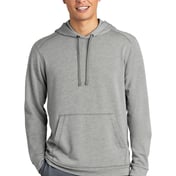 Front view of PosiCharge &reg; Tri-Blend Wicking Fleece Hooded Pullover