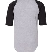 Back view of Youth Three-Quarter Sleeve Baseball Jersey