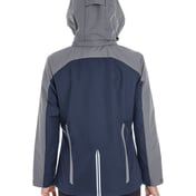 Back view of Ladies’ Embark Interactive Colorblock Shell With Reflective Printed Panels