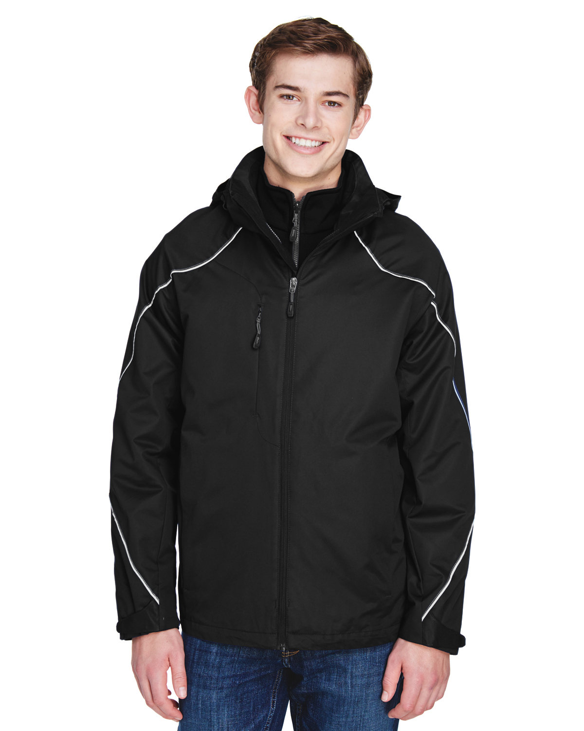 Front view of Men’s Tall Angle 3-in-1 Jacket With Bonded Fleece Liner