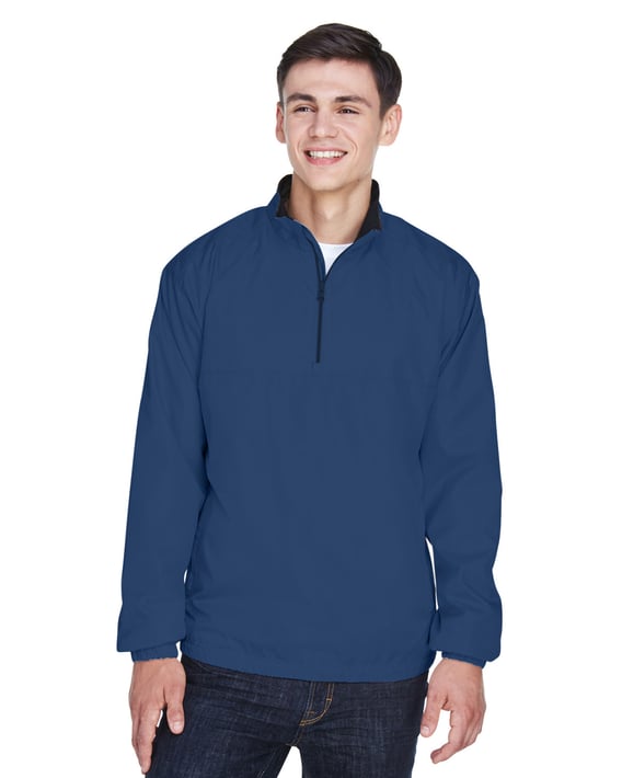 Front view of Adult Micro-Poly Quarter-Zip Wind Shirt