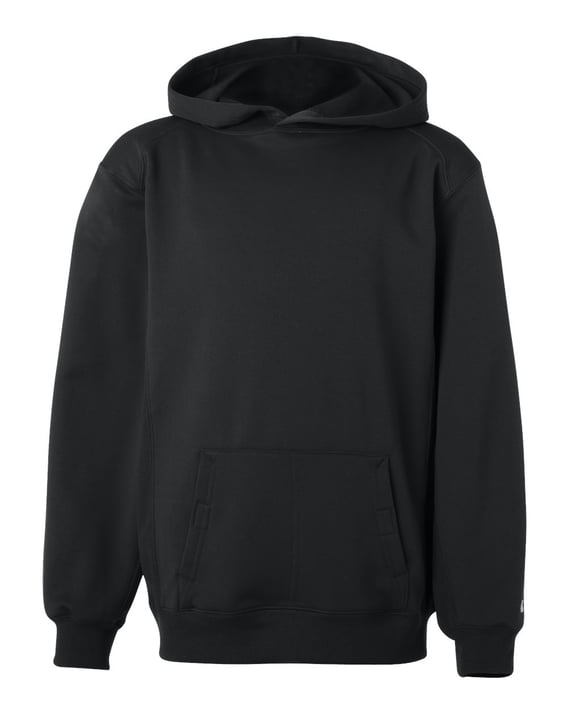 Front view of Youth Performance Fleece Hooded Sweatshirt