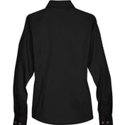 Back view of Women’s Easy Blend™ Long Sleeve Twill Dress Shirt With Stain-Release