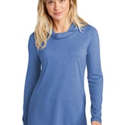 Front view of Women’s PosiCharge &reg; Tri-Blend Wicking Long Sleeve Hoodie