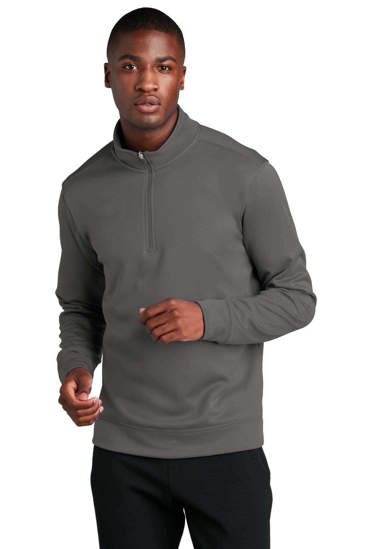 Front view of Performance Fleece 1/4-Zip Pullover Sweatshirt