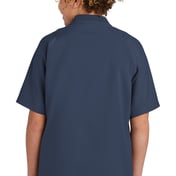 Back view of Youth Cage Short Sleeve 1/4-Zip Jacket