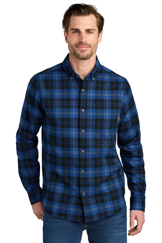 Front view of Long Sleeve Favorite Flannel Plaid Shirt