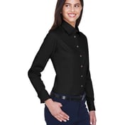 Side view of Women’s Easy Blend™ Long Sleeve Twill Dress Shirt With Stain-Release