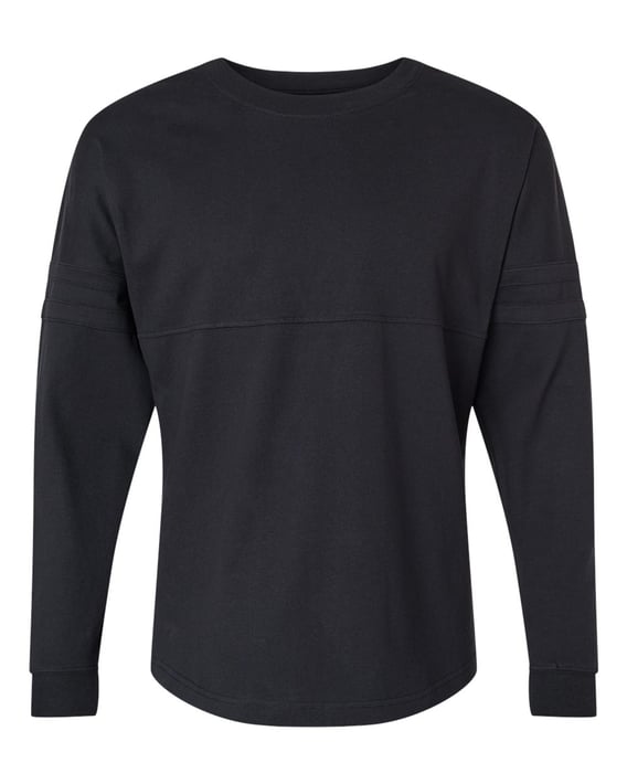 Front view of Women’s Pom Pom Long Sleeve Jersey T-Shirt