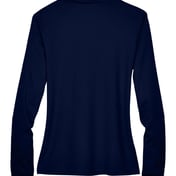 Back view of Women’s Pinnacle Performance Long Sleeve Piquéé Polo