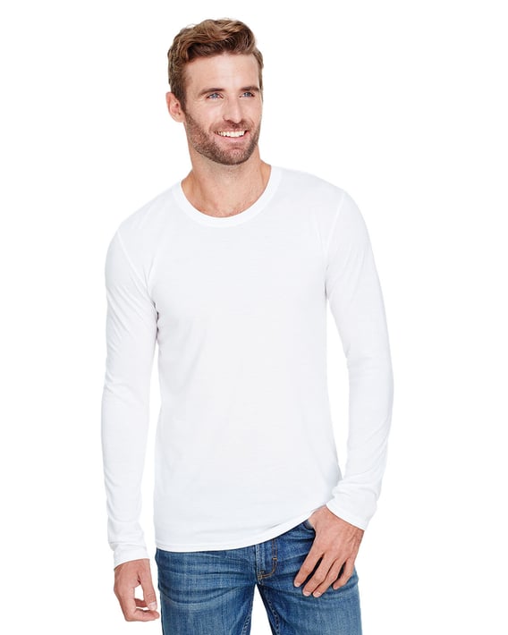 Front view of Adult Tri-Blend Long-Sleeve T-Shirt
