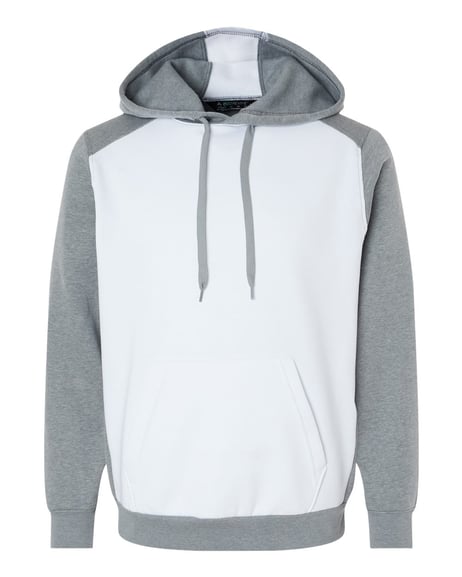 Front view of Eco Revive™ Three-Season Triblend Fleece Hooded Sweatshirt