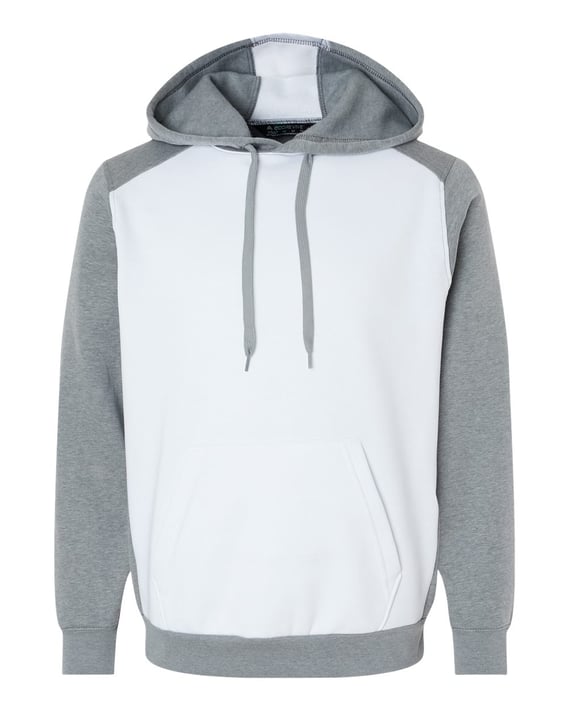 Front view of Eco Revive™ Three-Season Triblend Fleece Hooded Sweatshirt
