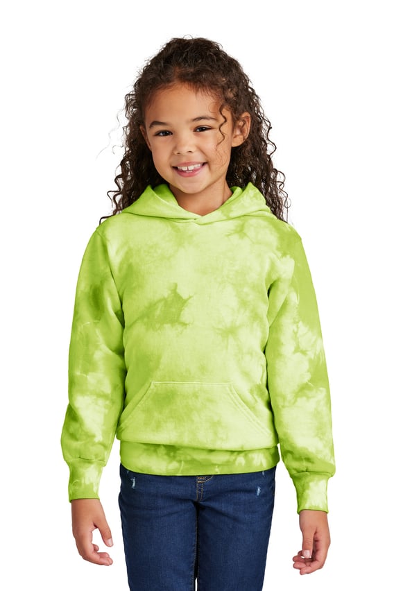 Front view of Youth Crystal Tie-Dye Pullover Hoodie