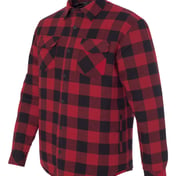 Side view of Quilted Flannel Shirt Jacket