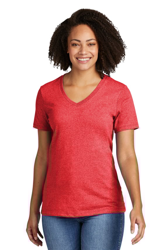 Front view of Women’s Recycled Blend V-Neck Tee