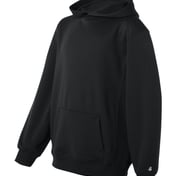 Side view of Youth Performance Fleece Hooded Sweatshirt