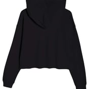 Back view of Women’s Cropped Fleece Hooded Sweatshirt