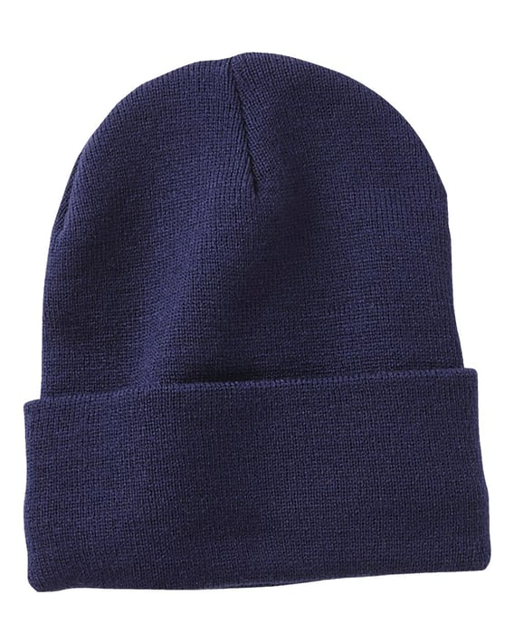 Front view of Fleece Lined 12″ Cuffed Beanie