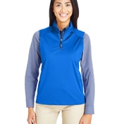 Front view of Ladies’ Techno Lite Three-Layer Knit Tech-Shell Quarter-Zip Vest