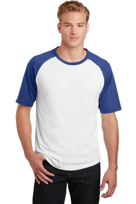 Front view of Short Sleeve Colorblock Raglan Jersey