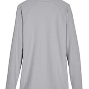 Back view of Women’s CrownLux Performance® Clubhouse Micro-Stripe Quarter-Zip Pullover
