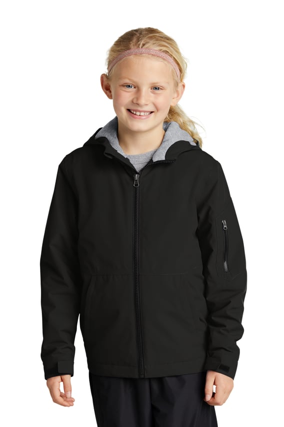 Front view of Youth Waterproof Insulated Jacket