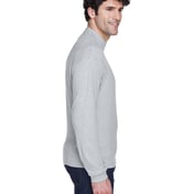 Side view of Adult Egyptian Interlock Long-Sleeve Mock Turtleneck
