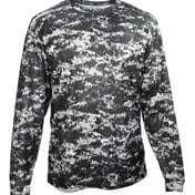 Front view of Youth Digital Camo Long Sleeve T-Shirt
