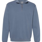 Front view of Garment-Dyed Quarter Zip Sweatshirt