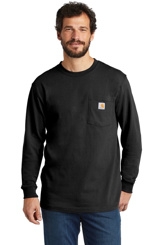 Front view of Workwear Pocket Long Sleeve T-Shirt