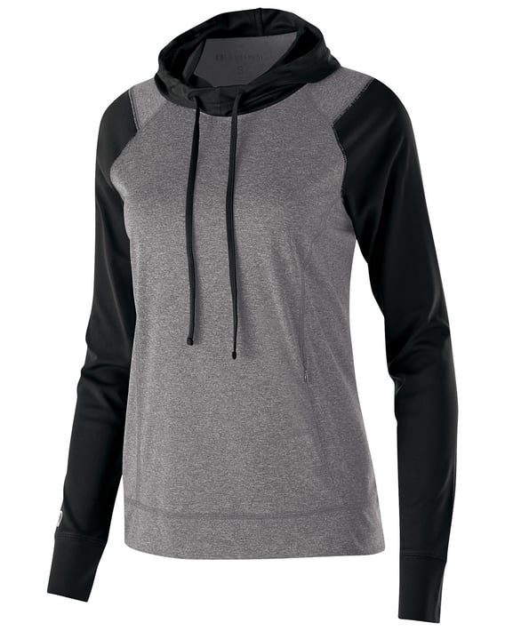 Front view of Ladies’ Dry-Excel Echo Performance Polyester Knit Training Hoodie