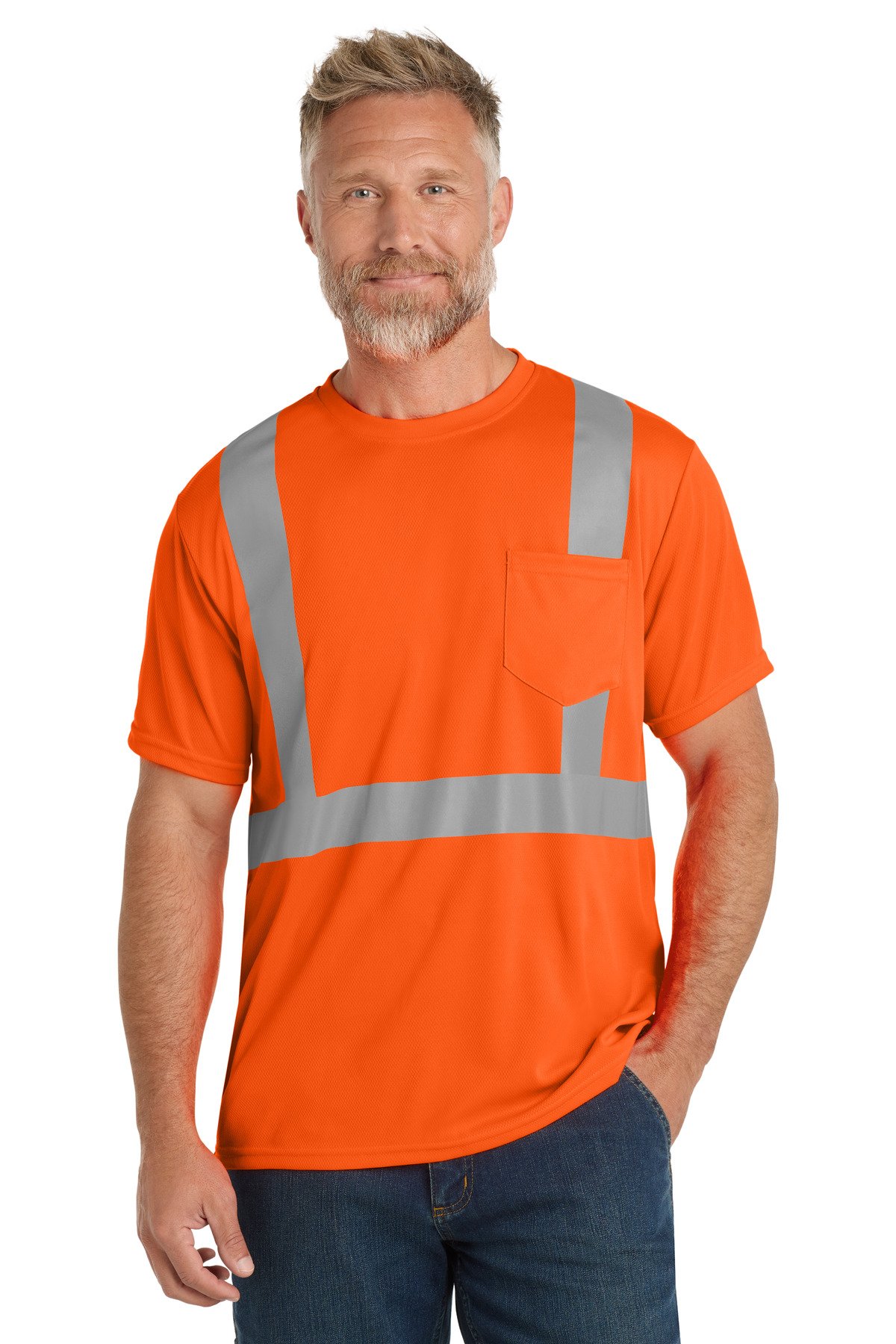 Front view of ANSI 107 Class 2 Mesh Tee