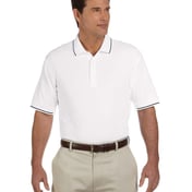Front view of Men’s Pima Piqué Hort-Sleeve Tipped Polo
