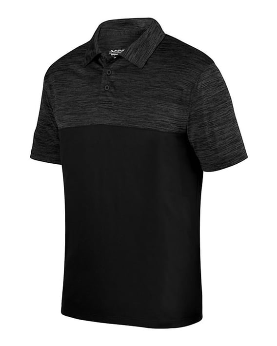 Side view of Shadow Tonal Heather Polo