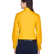 Back view of Ladies’ Easy Blend™ Long-Sleeve Twill Shirt With Stain-Release