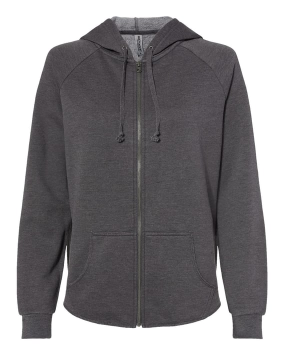 Front view of Women’s California Wave Wash Full-Zip Hooded Sweatshirt