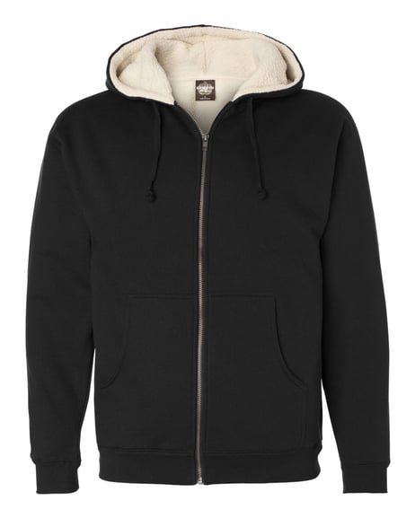 Frontview ofSherpa-Lined Full-Zip Hooded Sweatshirt